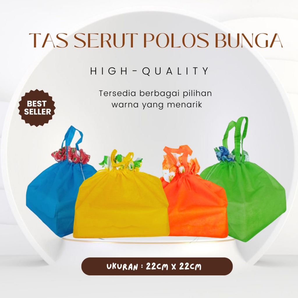 

TAS HAJATAN SERUT POLOS BUNGA DAN BATIK Ukuran 22x22 CM / TAS BERKAT / TAS NASI KOTAK / TAS BELANJA (1 LUSIN = 12 Pcs)