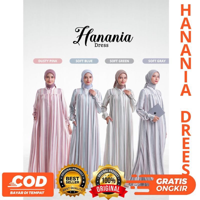 TERBARU BUSANA MUSLIM GAMIS HANANIA DRESS BY LUBI