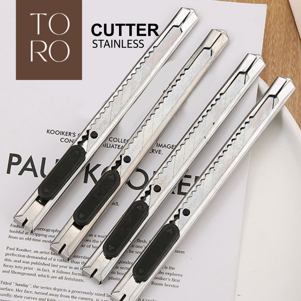 

TORO - PISAU CUTTER BESI MINI 12.5 CM STAINLESS | CUTTER STAINLESS