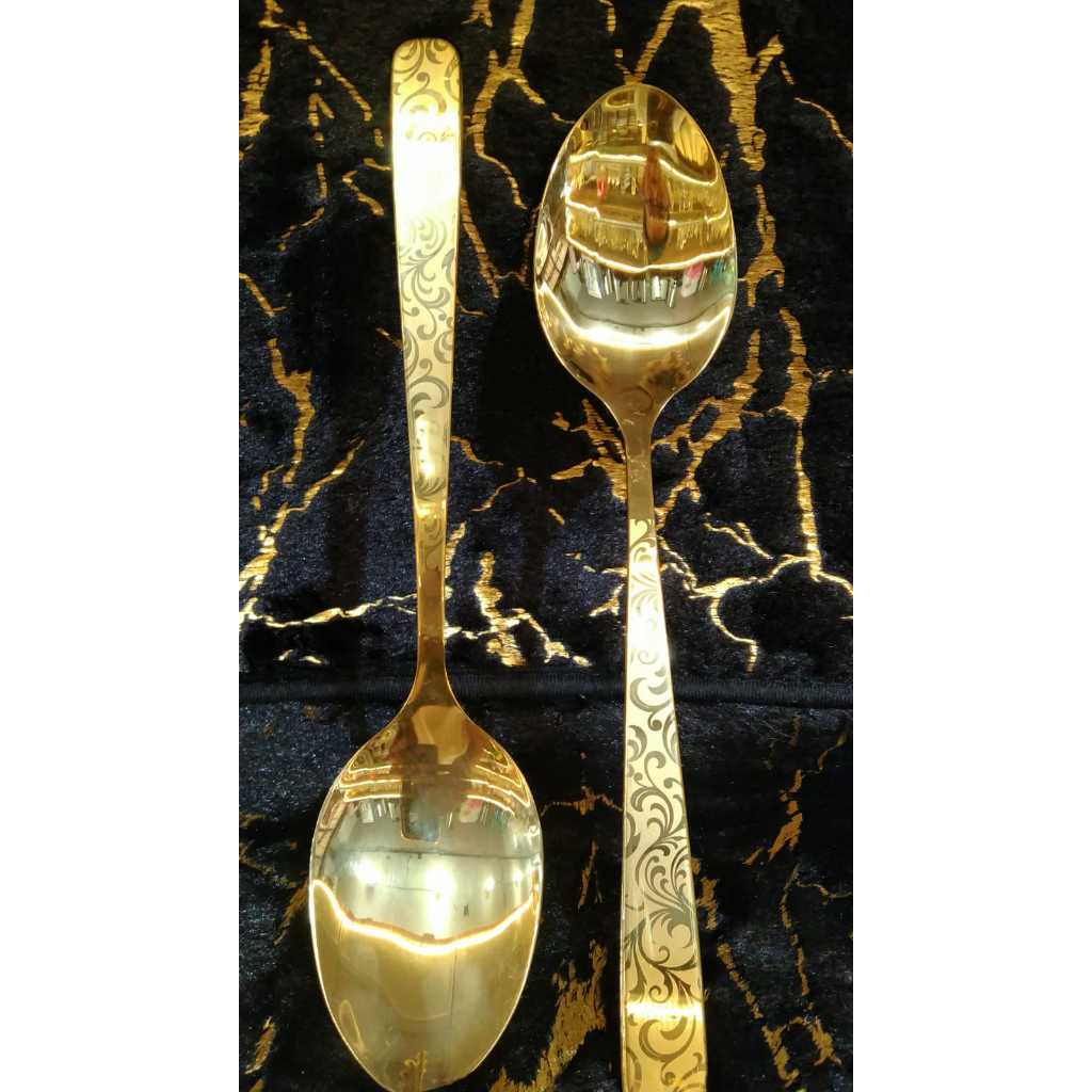 Sendok Lauk Stainless Gold Sultan | Sendok Prasmanan Gold 1PC