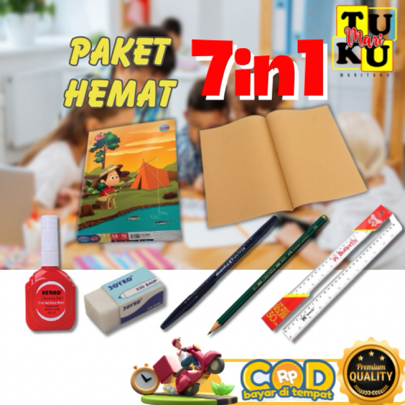 

paket hemat 7in1 buku tulis sidu 58 lembar