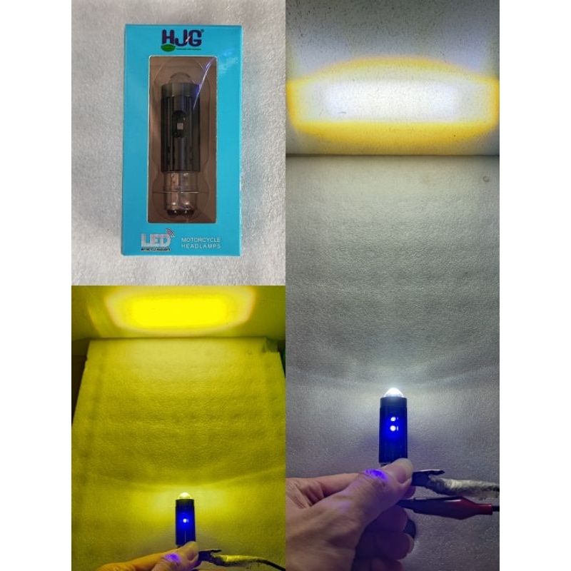 LAMPU MOTOR LED H6 LASER TORNADO KIPAS PLUS DEVIL EYE BIRU MERK LIU HJG SUPER TERANG LAMPU UTAMA H6 