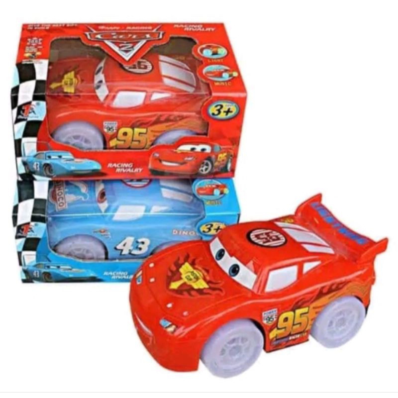 Mainan Anak Mobil Mobilan Cars Lighting McQueen / Mobil Cars Ada Musik dan Lampu