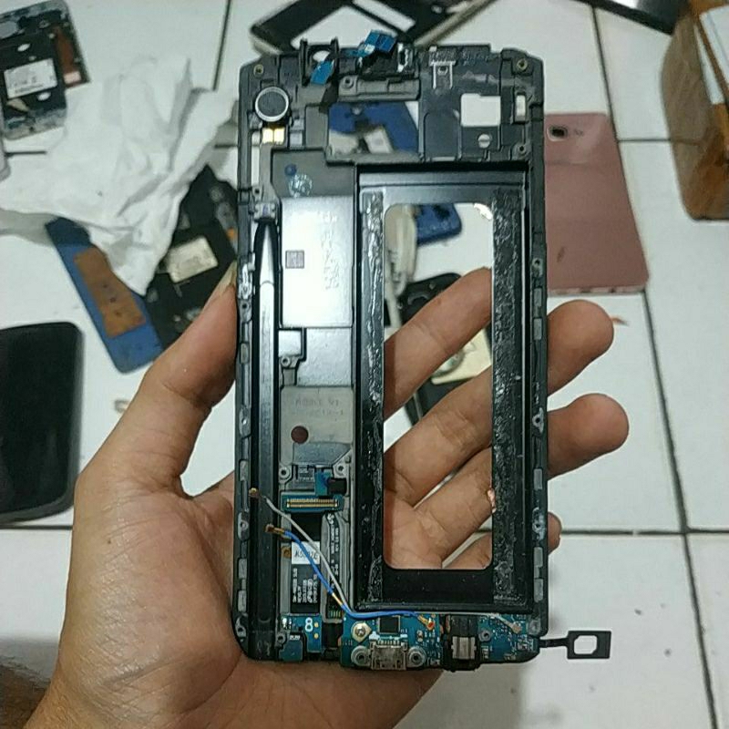 FRAME+fleksibel cas BEKAS SAMSUNG NOTE 5 N9208