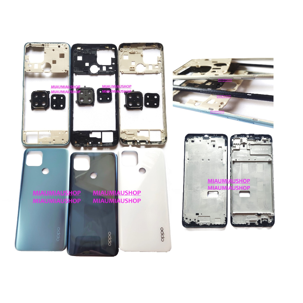 TULANG BAZEL BACK CASING HOUSING OPPO A15 A15S CPH2185 TUTUPAN MESIN FULLSET