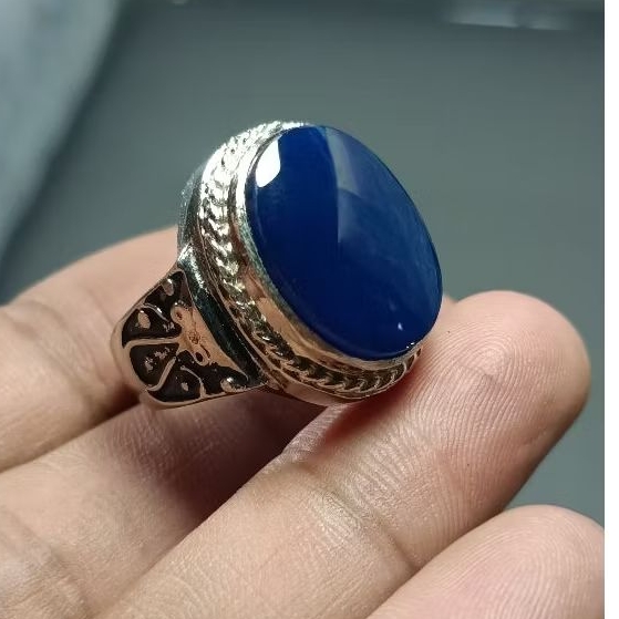 cincin pria/cincin Batu akik yaman azroc original reallpict