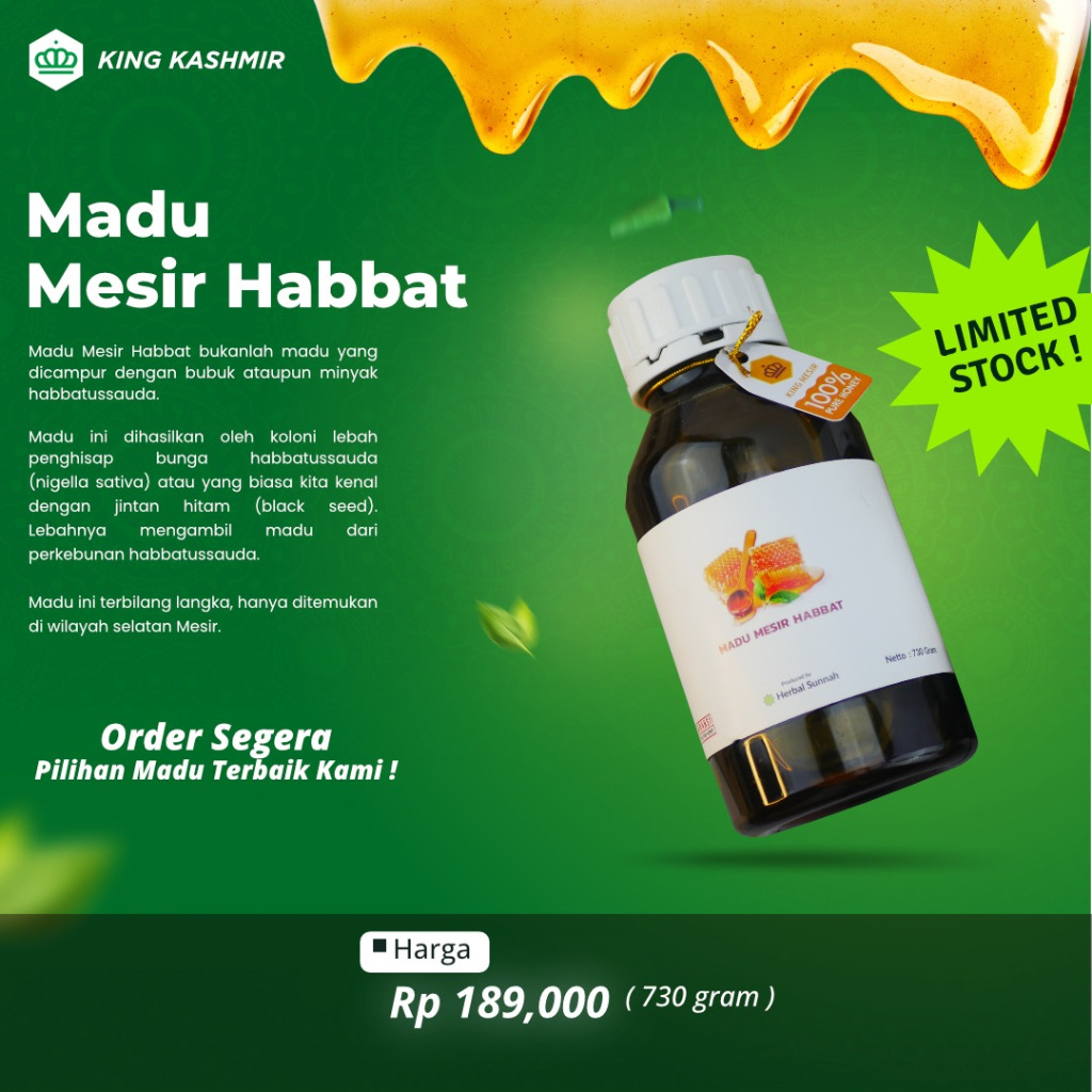 

Madu Premium - Madu Mesir Habbat 730gr