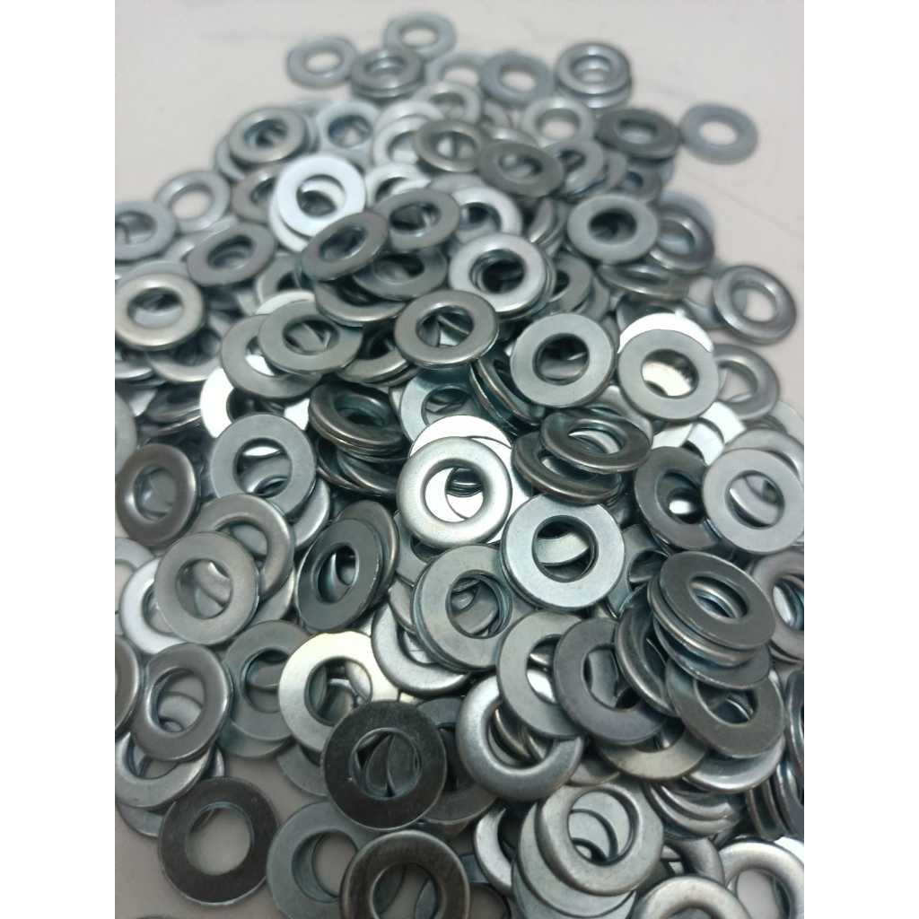 Ring Besi M6 / Ring plat putih besi M6 / flat washer