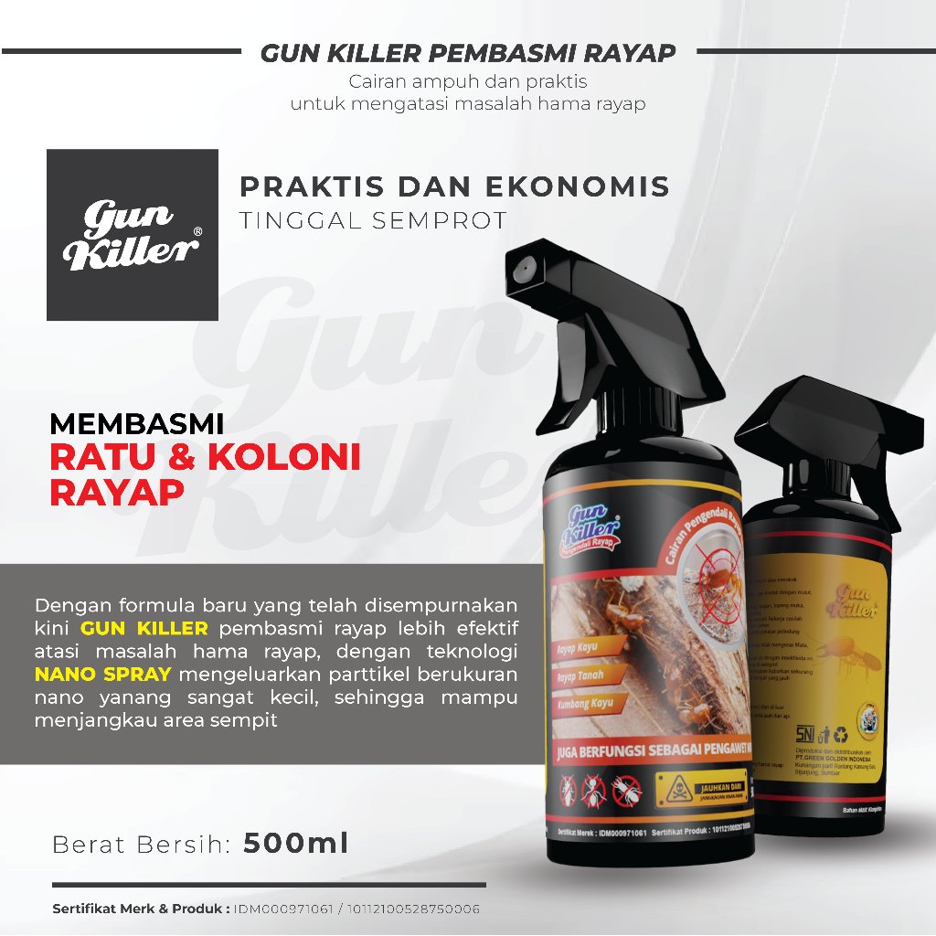 Pengendali Rayap & Pengawet Kayu  Efektif Mengawetkan Kayu dan Membasmi Rayap Kayu Rayap Tanah