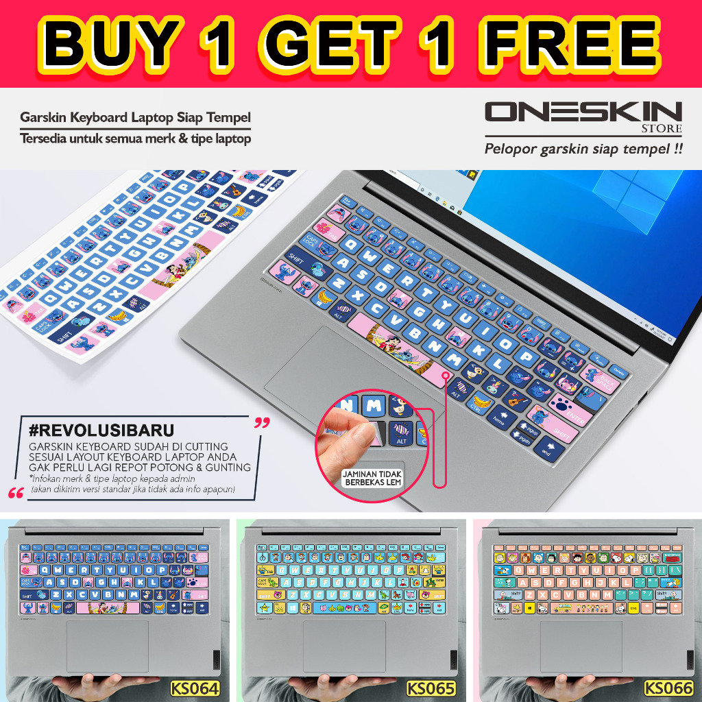 Garskin Stiker Sticker keyboard laptop Huawei gambar custom katalog 64