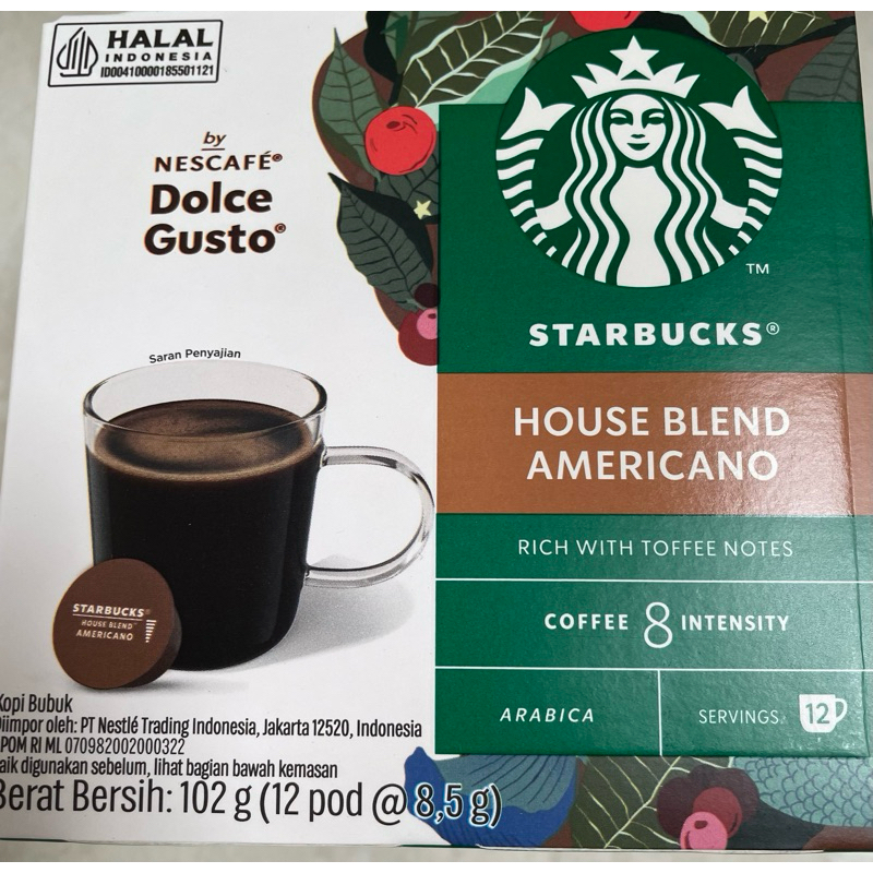 

Starbucks Americano Nescafe Dolce Gusto KEMASAN BARU 12 capsule / box