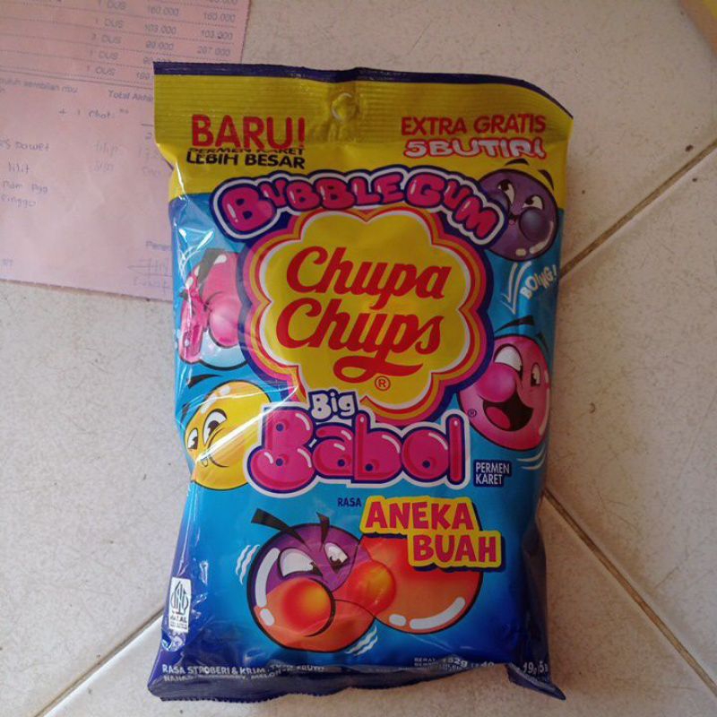 

KEMASAN BARU chupa chups Permen karet big babol sak isi +- 40