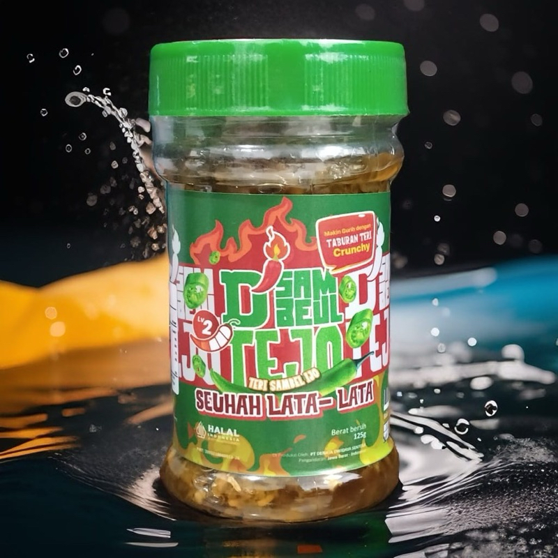 

D’Sambeul sambal teri ijo (Tejo) sambal botol praktis dengan teri crunchy