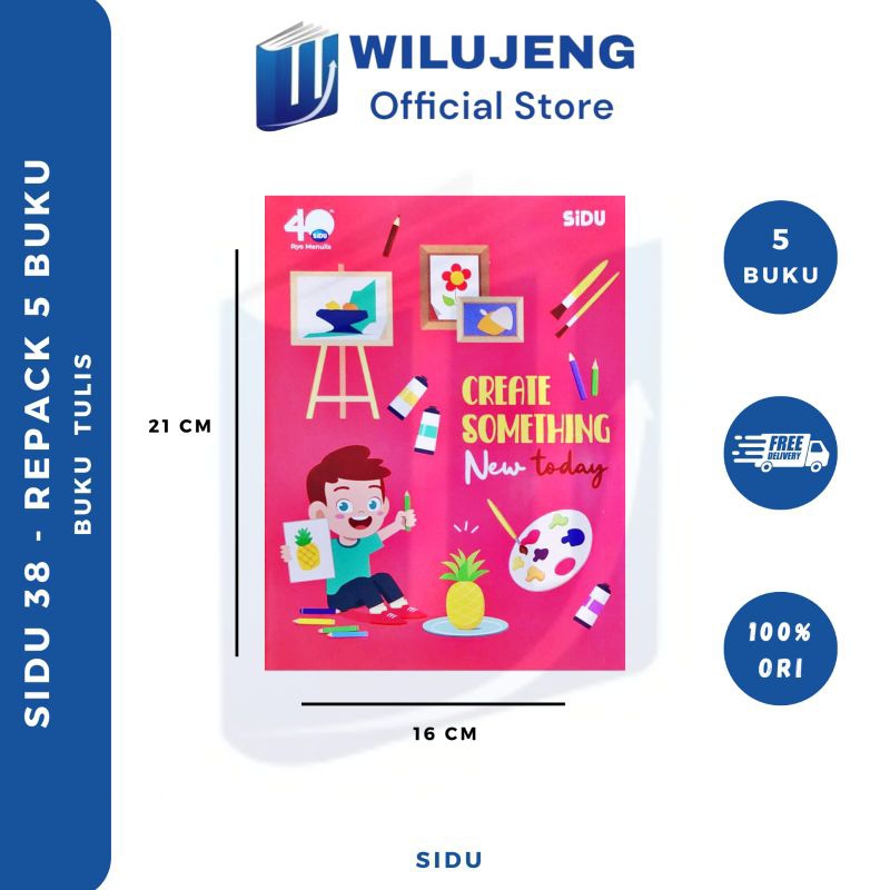 

[ 5 Buku / 1 Pak ] Buku Tulis Sidu 38 lembar