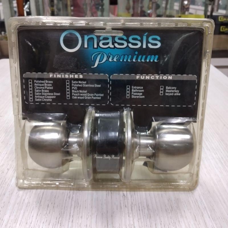 Kunci bulat handle pintu kamar mandi knob wc 5871 onassis stainless steel