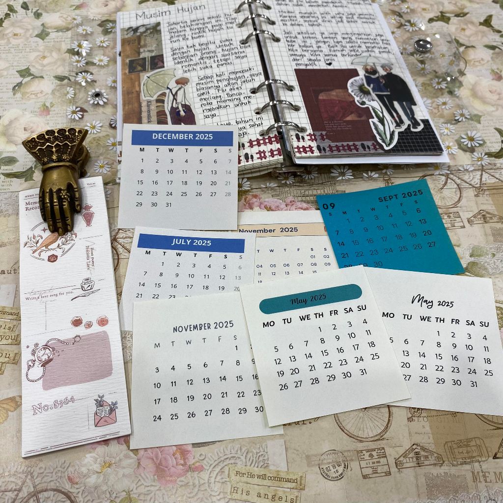 

Kalender 2025 MINI STIKER Untuk Jurnal Scrapbook Bujo