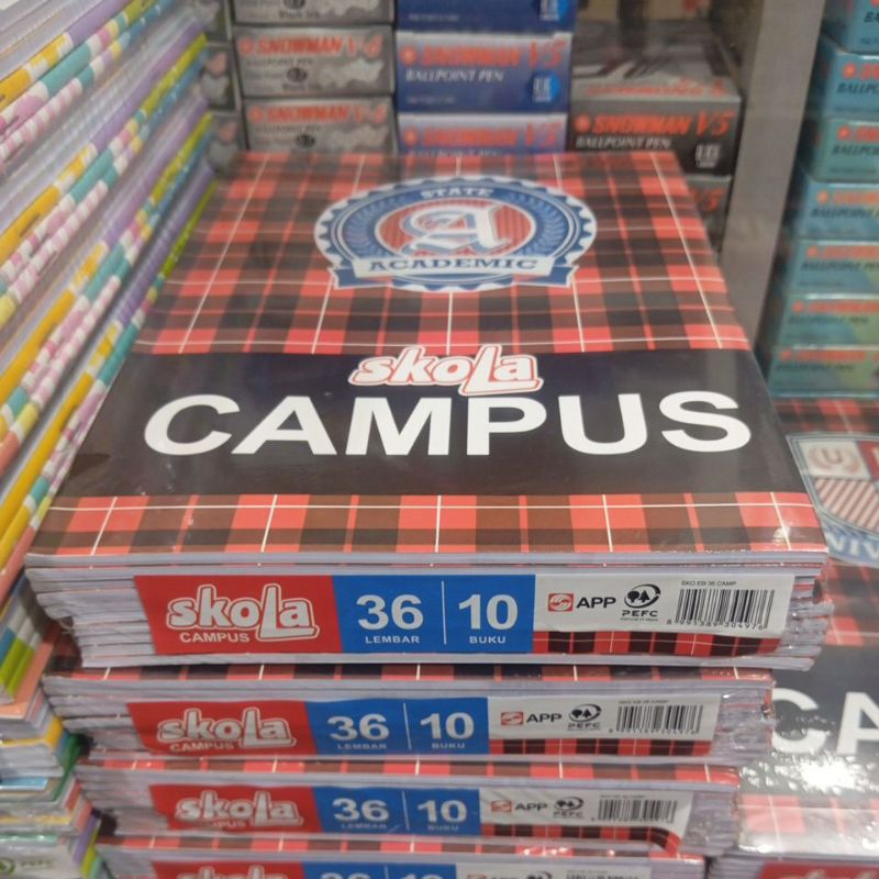 

Buku Tulis Skola 36lbr campus (boxy) 1pak/10buku