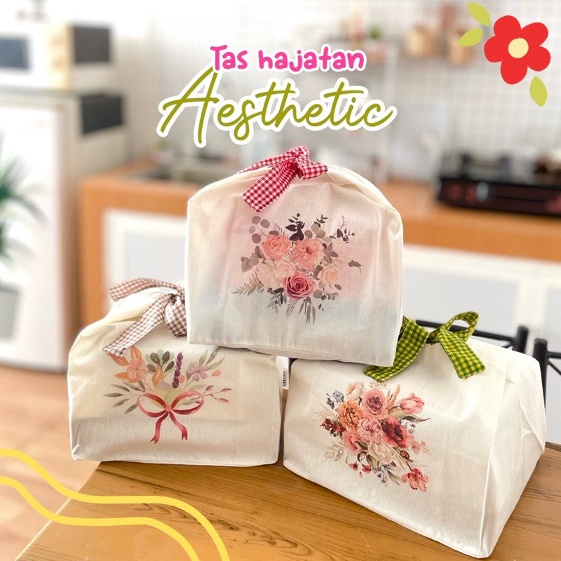 

Bento Bag Flower / Tas hajatan / Tas nasi kotak / Tas berkatan