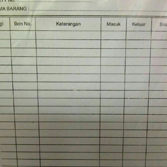 

Flash Sale KARTU STOCKKARTU PERSEDIAAN BARANG1 LEMBAR