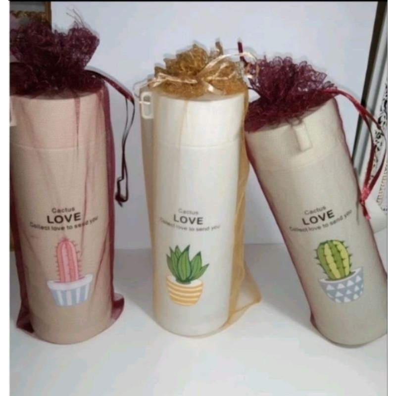 souvenir botol kaktus custom nama kemas tile