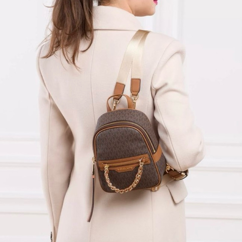 Michael Kors MK Elliot XS Monogram Convertible Messenger Backpack