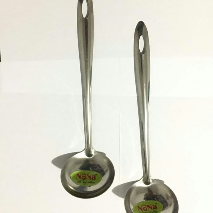 Centong irus sayur saji stainless besar / centongan soup / sendok sayur / centong prasmanan besar 7c