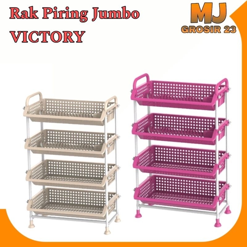 [NANDOS] Rak Piring Plastik Combo Nandos 4 Susun / Rak piring jumbo 4 Tingkat