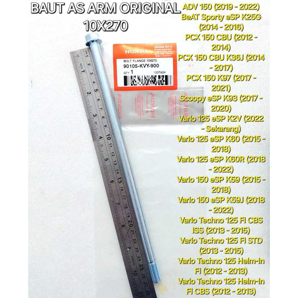 Baut As Arm Bolt Flange 10x270 ADV PCX BEAT SCOOPY VARIO 90105-KVY-900 Original