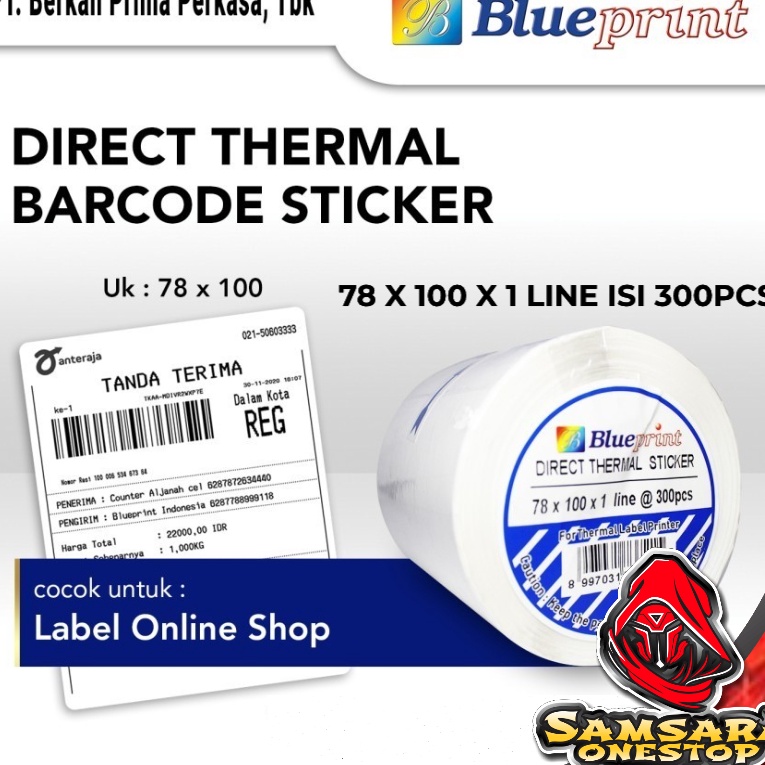

Terbatas Direct Thermal Sticker Label Online Shop BLUEPRINT 78x1 mm isi 3Pcs 78 x 1