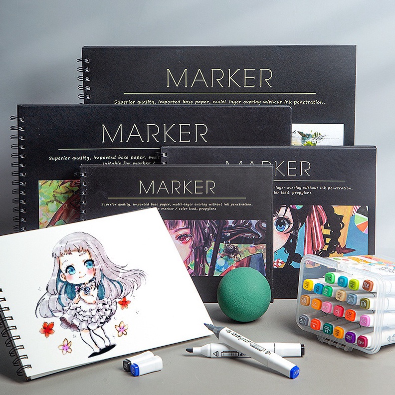 

TERMURAH Marker Pad 5 Sheets 13gsm Professional No Penetration Paper Sketchbook