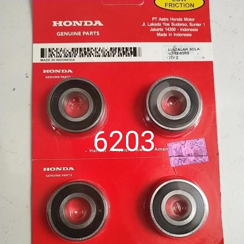 Bearing 6203 Laher Nap Gir Gear Belakang Kirana Kharisma Supra x 125 Grand Lagenda Supra Supra x Sup