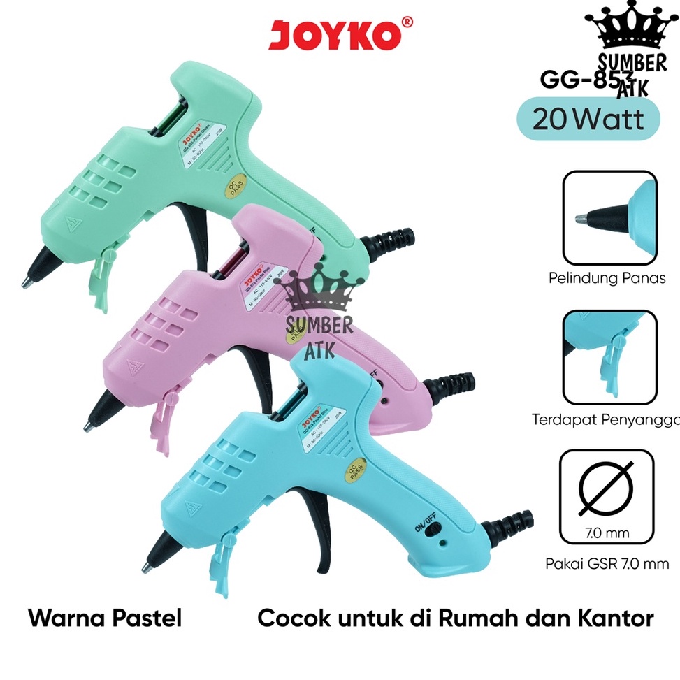 

Glue Gun Lem Tembak Joyko GG853 2 Watt Pastel Color KODE Q3M6