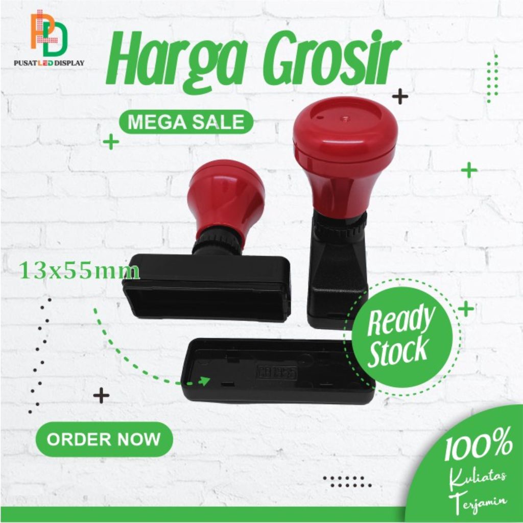 

1355 - Gagang Stempel Flash Kilat Warna Persegi Panjang Ukuran 13X55 MM