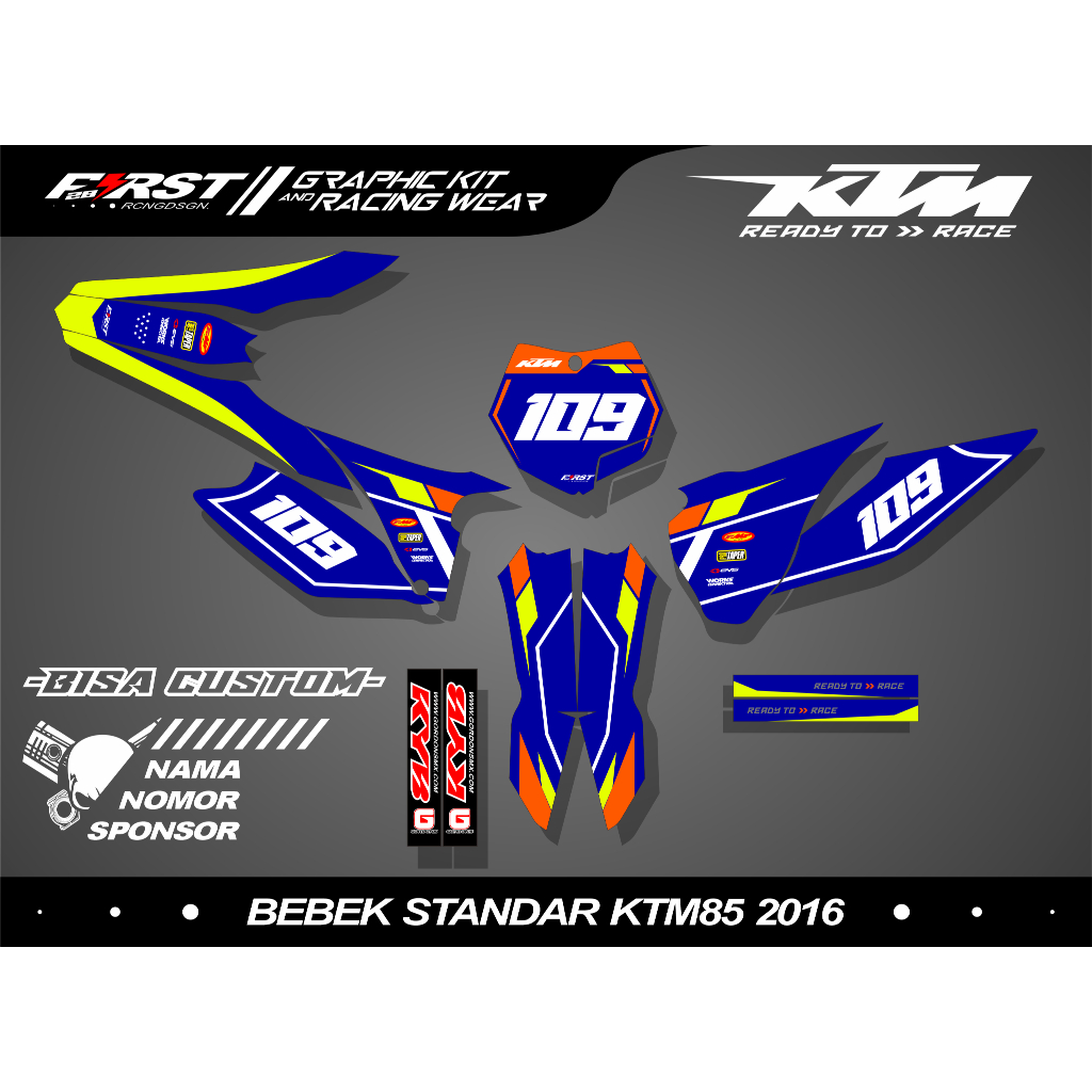 Decal bebek standar ktm85 2016