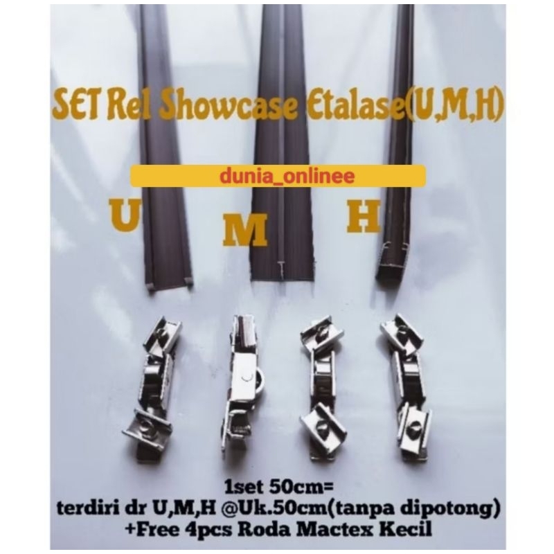 U,M,H Coklat Etalase Aluminium Per Meter+Roda/Rel Kaca Showcase Etalase Aluminium Per Meter
