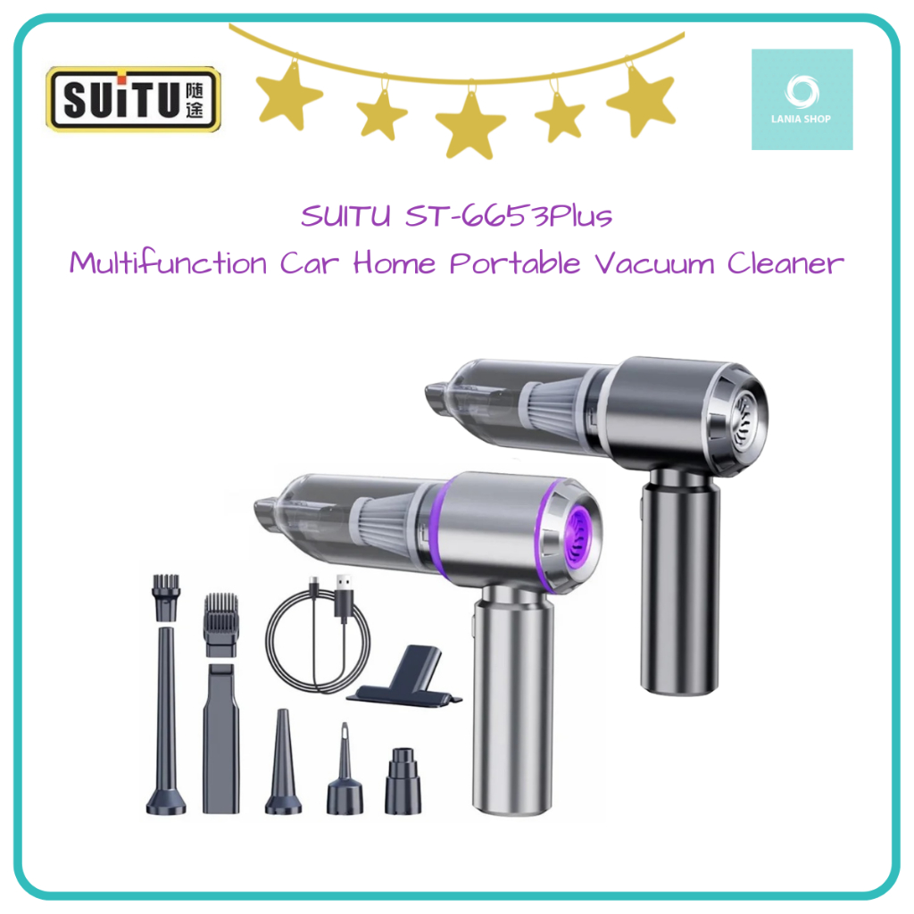 SUITU ST-6653Plus - Multifunction Car Home Portable Vacuum Cleaner - Penyedot Debu Multifungsi