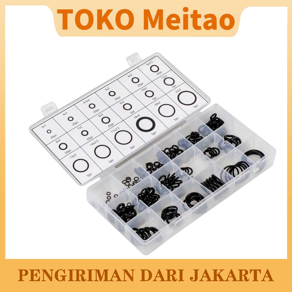 Karet Rubber O Ring Seal Tightening 225 PCS/ Karet O ring Pencegah Kebocoran Keran Mesin Pompa Air /