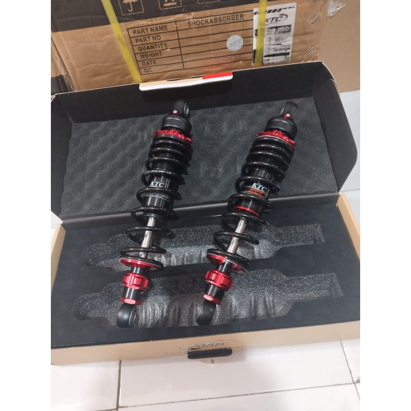 SHOCK BREAKER BLK KTC RACING RAZIO PRO UKURAN 280/320/340 MM BLACK RED