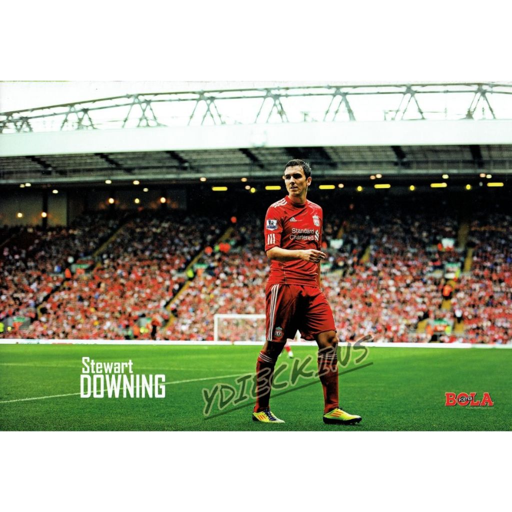 Poster Bola Soccer bolak balik Stewart Downing & Liverpool FC (2011/2012) - Liverpool