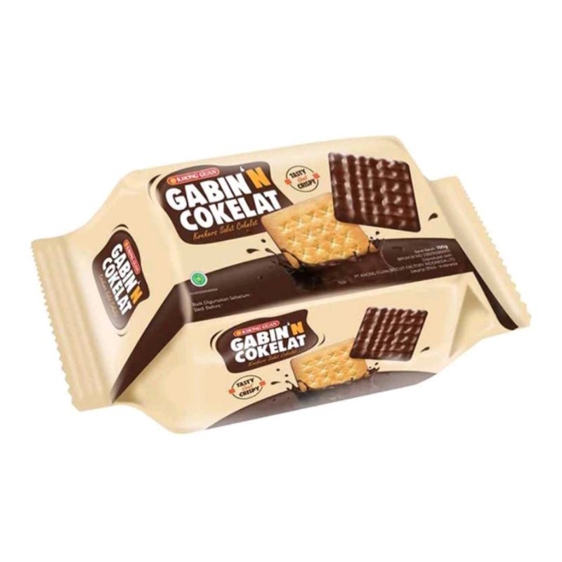 

Khong Guan GabinN Cokelat Crackers 100gr - Biskuit Krekers Coklat / Krekers Bersalut Cokelat / Biskuit Berlapis Coklat / Biskuit Gabin Krim Cokelat / Malkist Salut Cokelat / Snack Keluarga / Family Pack / Krekers Coklat / Khong Guan Biskuit / Gabin Coklat