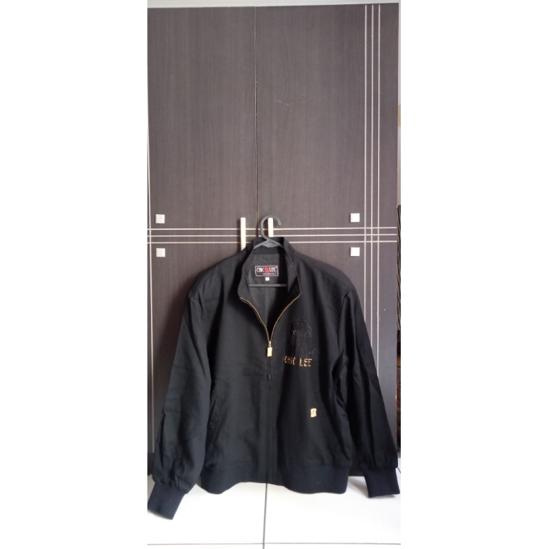 (PRELOVED) Chic Lee Retro Bomber Jacket Black