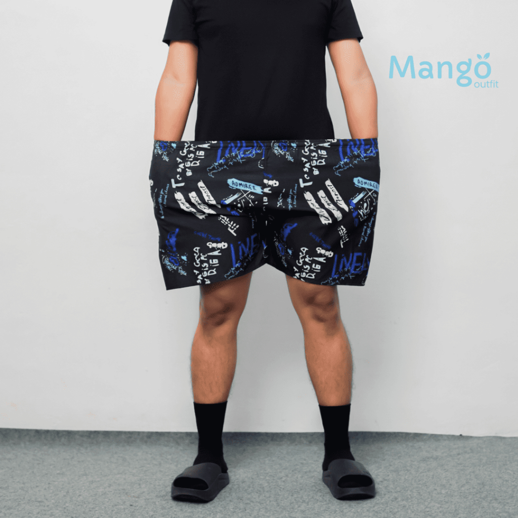 MANGO - Boxer pria jumbo | kolor pria | celana pendek pria | celana kolor pria | celana santai keren