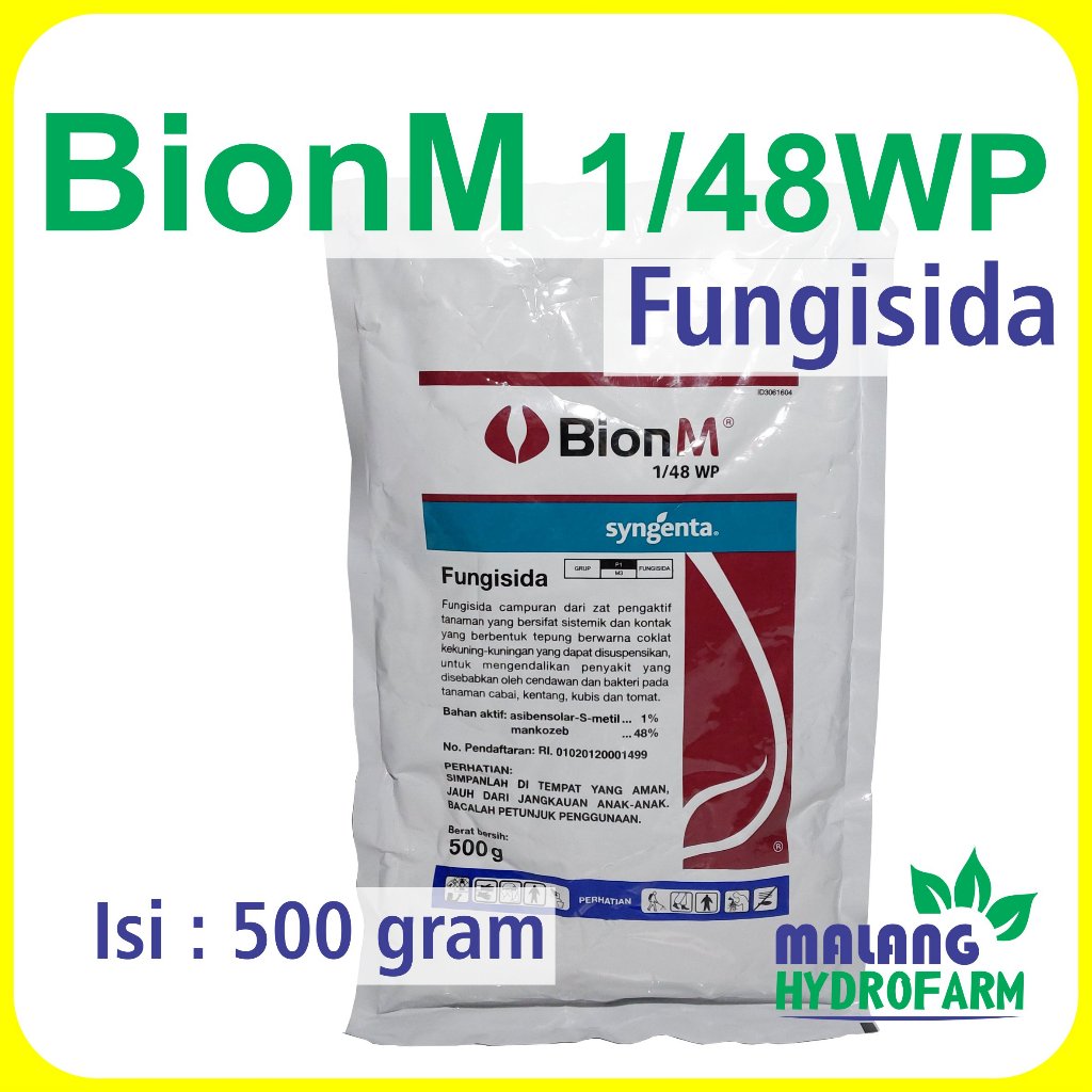 Fungisida BionM 500 gram Pestisida serbuk dithane ditane pengendali penyakit bakteri tanam tanaman c