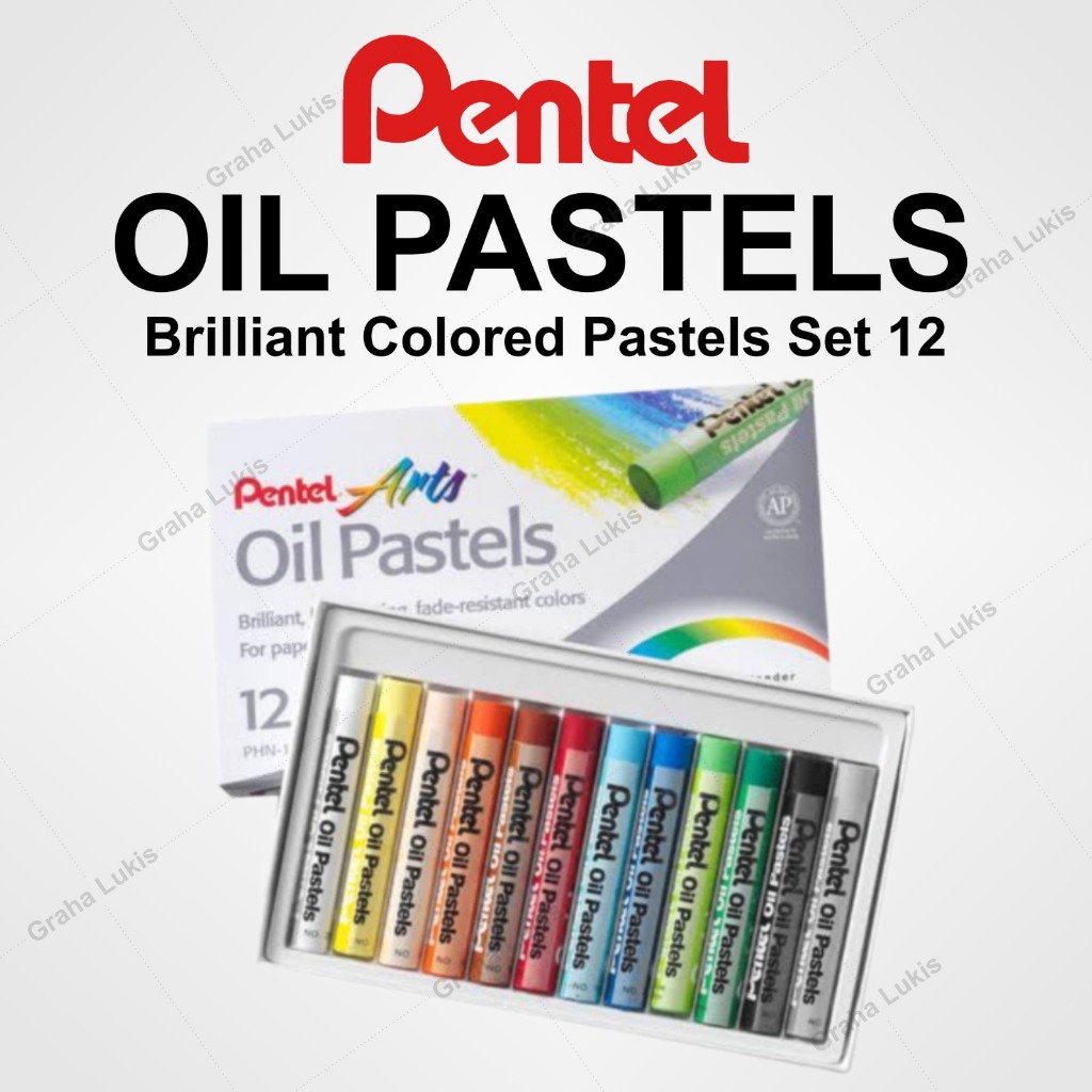 

Crayon Pentel Oil Pastels 12 warna - Krayon Oil Pastel