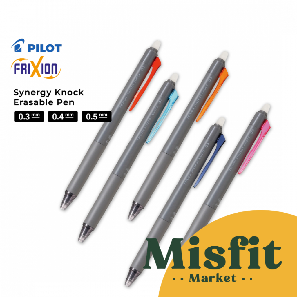 

Pilot Frixion Synergy Knock Erasable Gel Pen 0.3 0.4 0.5 mm Pulpen Warna Warni