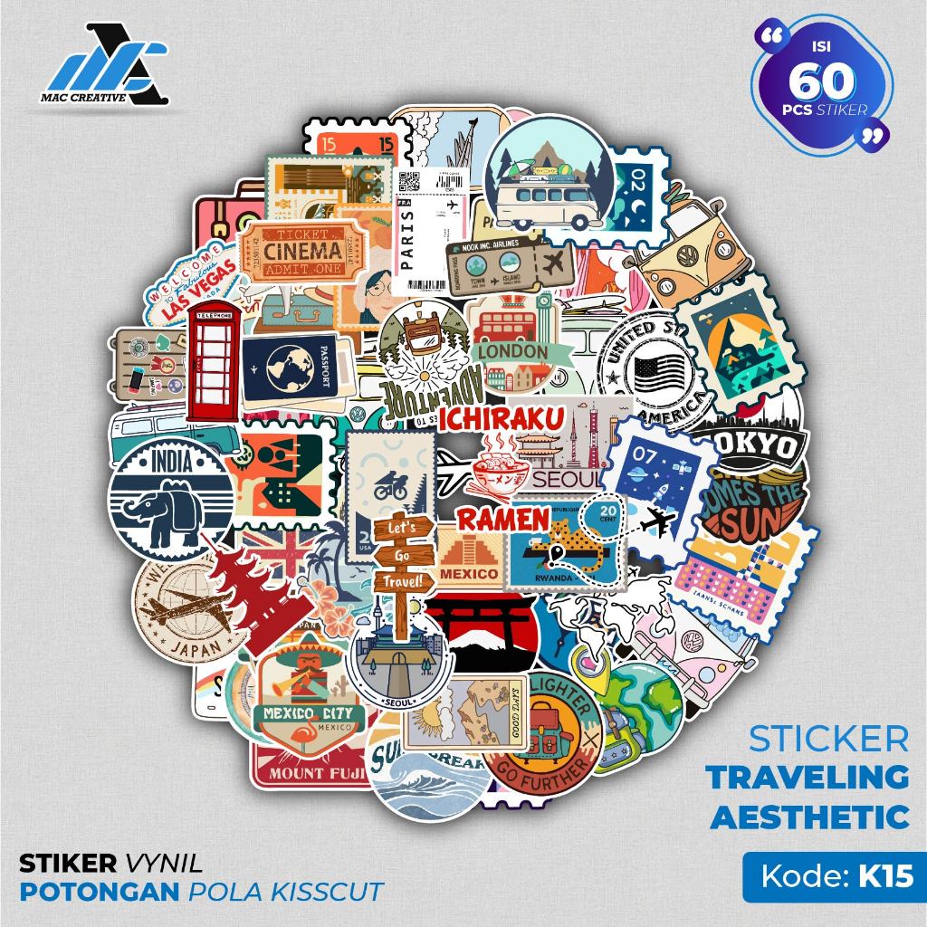 

[ MAC ] 60 PCS STICKER AESTHETIC TEMA PERJALANAN TRAVELLING TRAVEL LUCU AESTHETIC ANTI AIR - K15