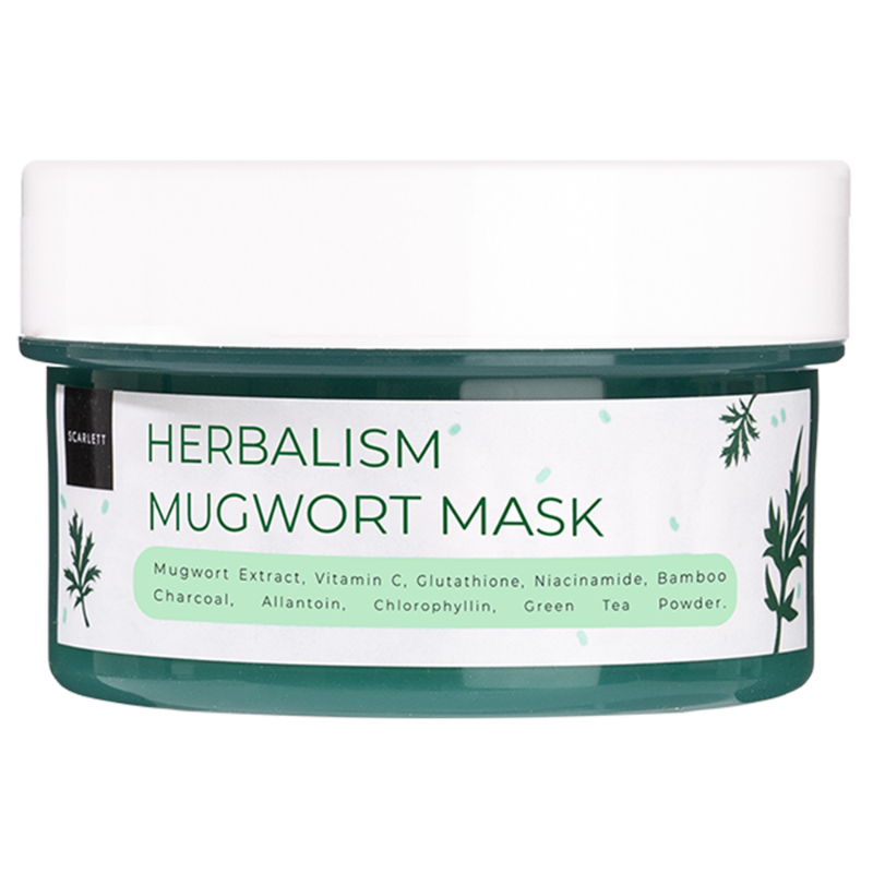 SCARLETT WHITENING HERBALISM MUGWORT MASK - MASKER WAJAH SCARLET