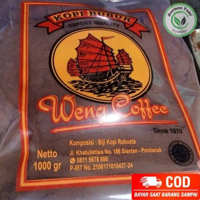 

Kopi Hitam Bubuk Weng Coffe 1Bungkus 1000gr (1kg)