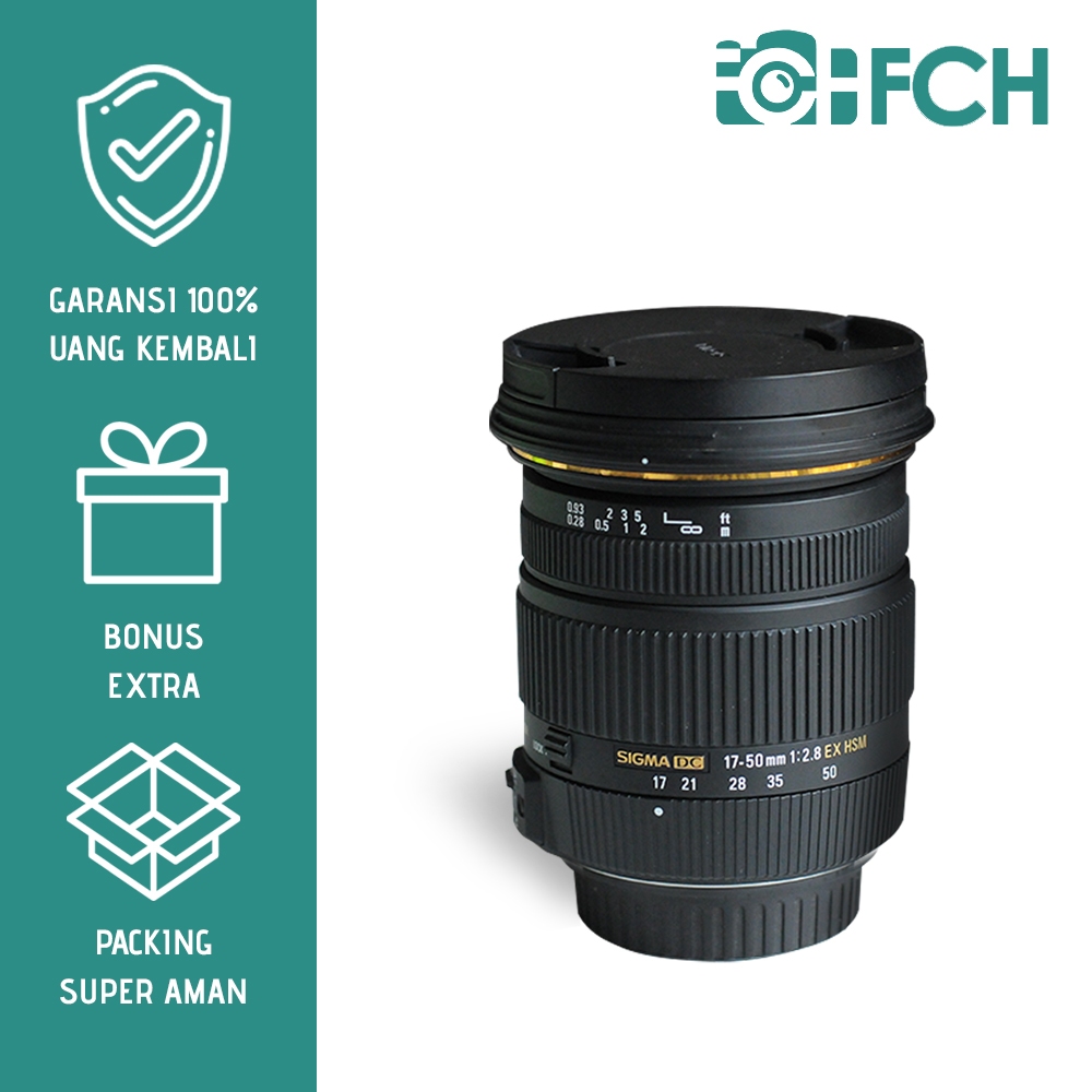 LENSA SIGMA 17-50MM F2.8 EX HSM WIDE FOR CANON MULUS GOOD CONDITION