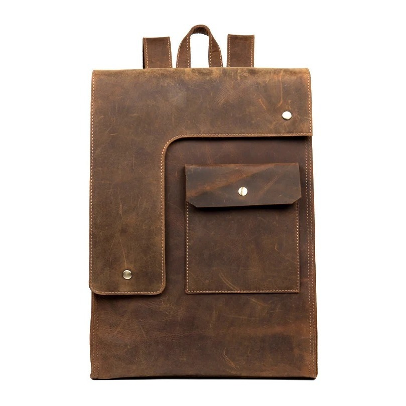 Tas Ransel Pria Vintage Kulit Asli Crazy Horse - Tas Bisnis Backpack Kulit Asli